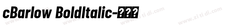 cBarlow BoldItalic字体转换
